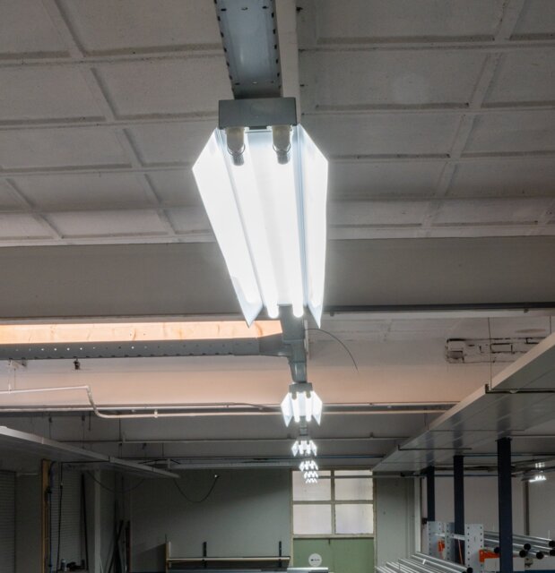 Ledification at sun protection company with led tubes