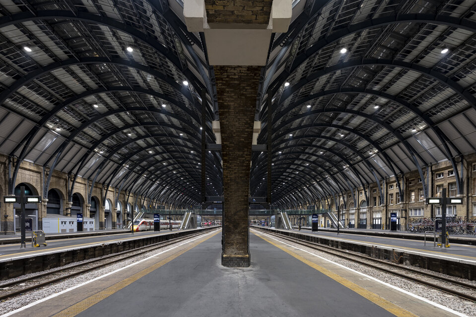 New lighting at Kings Cross Station